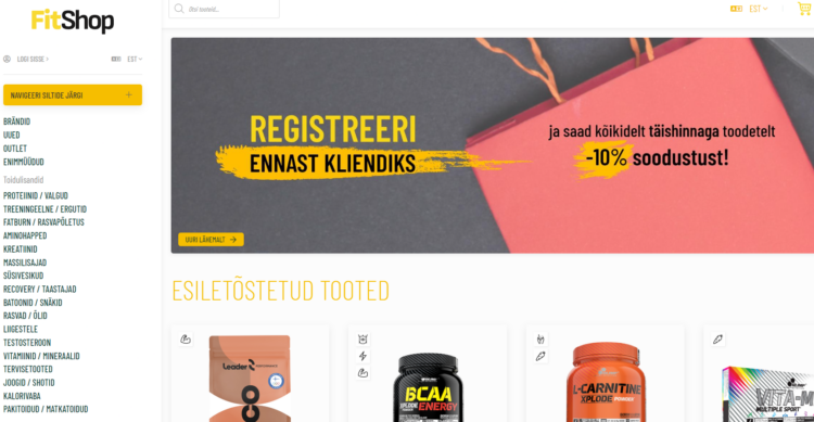 Vii end tippvormi Fitshop sooduskoodi abil