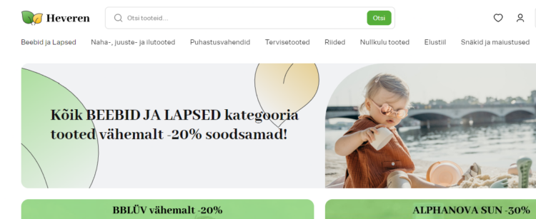 Kvaliteetsed põnnitooted Heveren promokoodiga parema hinnaga kätte