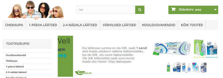 Lenses.ee sooduskood säästab sulle läätsede pealt raha