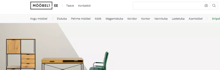 Pehme mööbel ja kõik muu furnituur Mööbel1 sooduskood abil säästvama hinnaga