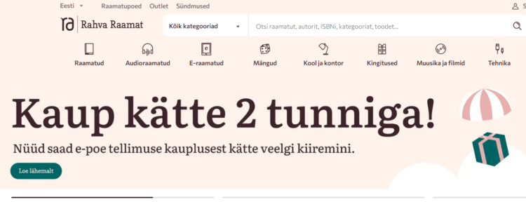 Osta e-raamatud, audioraamatud ja muu Rahva Raamatu sooduskoodi kasutades