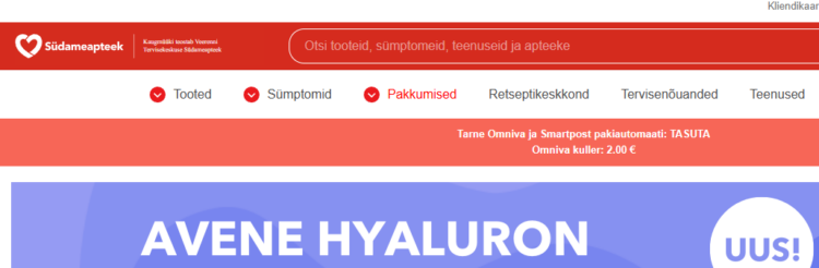 Hangi apteegikaubad Südameapteek sooduskood abil odavamalt