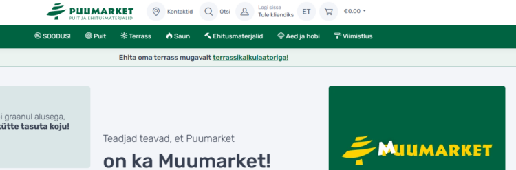 Osta puit ja ehitusmaterjalid Puumarket sooduskoodi abil odavamalt