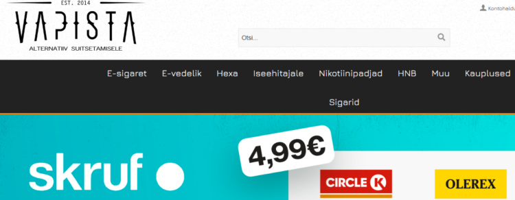 Osta e-sigaretid ikka Vapista sooduskoodiga pisut odavamalt