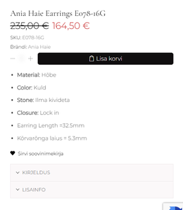 Toote hind 164,50 €