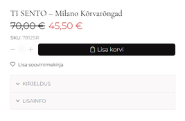 Kõrvarõngad 45,50 €