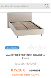 Voodi hind 879,20 €