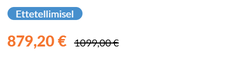 Voodi hind oli 879,20 €