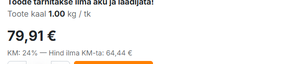 Tööriista hind 79,91 €